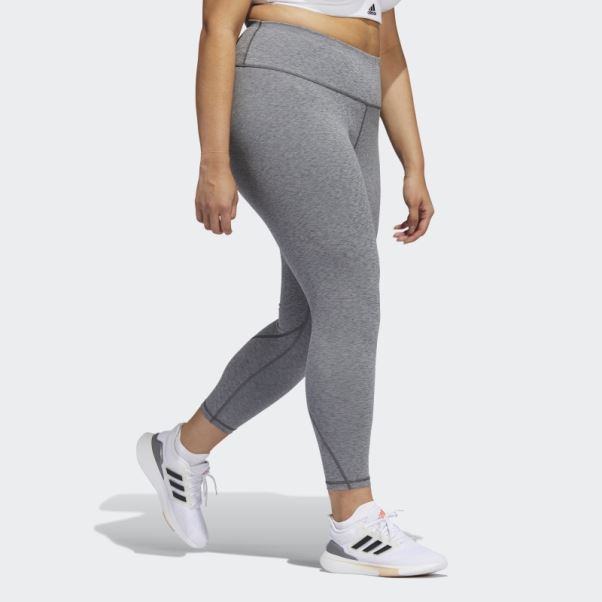 Legging Adidas Optime Training Gris Foncé Chiné (grande Taille)
