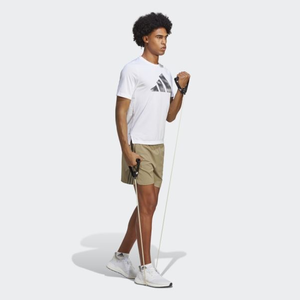 Short Zippé Tissé Alphastrength Orbit Vert Adidas