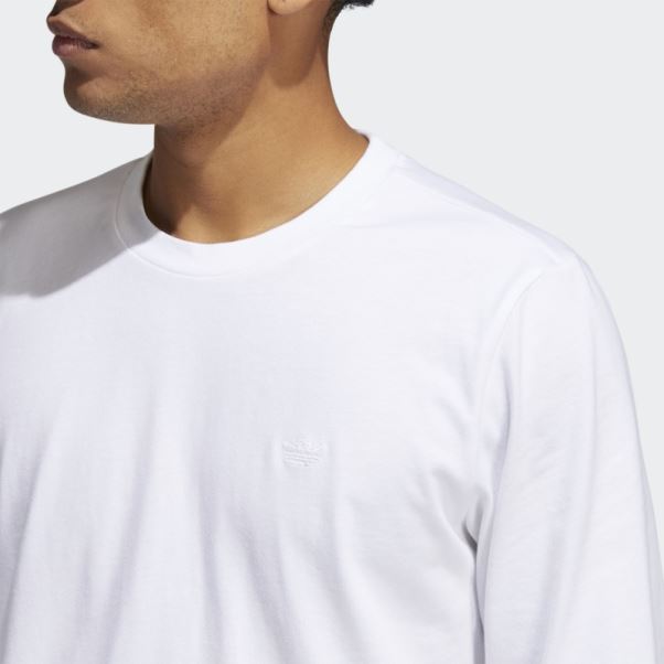 T-shirt Manches Longues Shmoofoil Poids Lourd Blanc Adidas