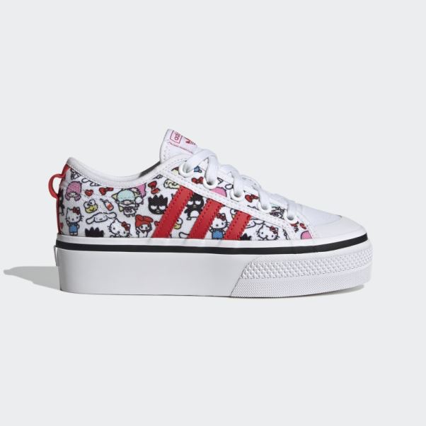Adidas Nizza Plate-forme Rouge Chaussures élégantes