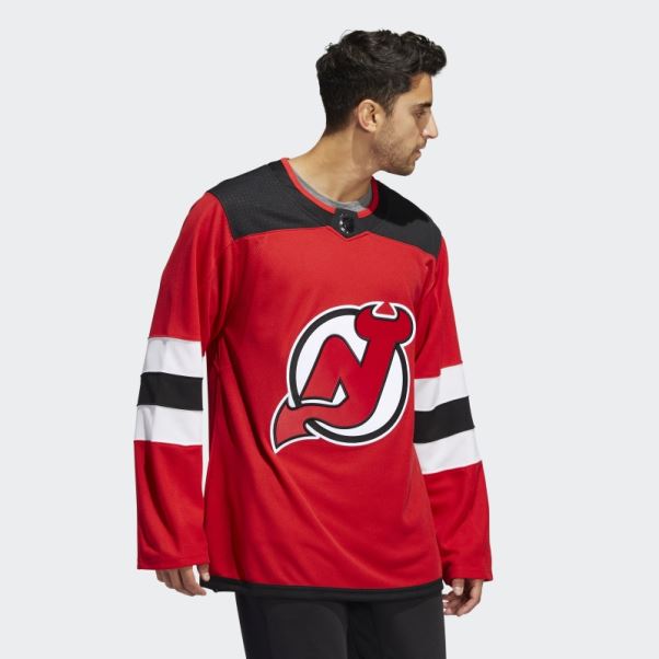 Maillot Authentique Adidas Devils Domicile Rouge