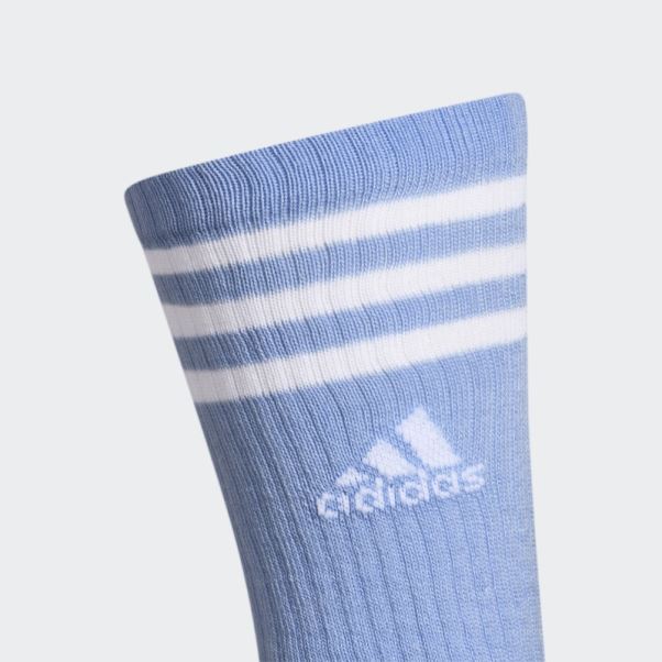 Chaussettes Mi-mollet Matelassées 6 Paires Adidas Bleu Aube