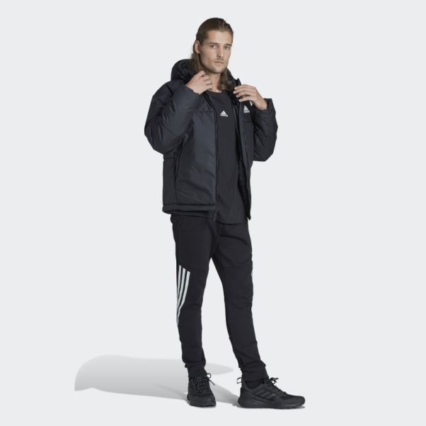 Adidas Bsc 3-stripes Doudoune à Capuche Noire