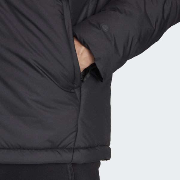 Adidas Bsc 3-stripes Doudoune à Capuche Noire