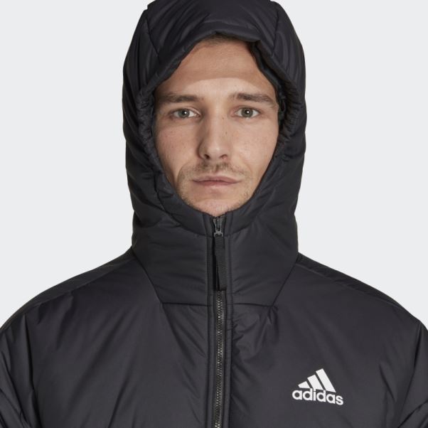 Adidas Bsc 3-stripes Doudoune à Capuche Noire