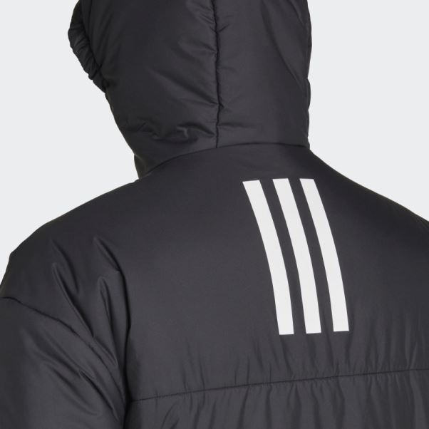 Adidas Bsc 3-stripes Doudoune à Capuche Noire