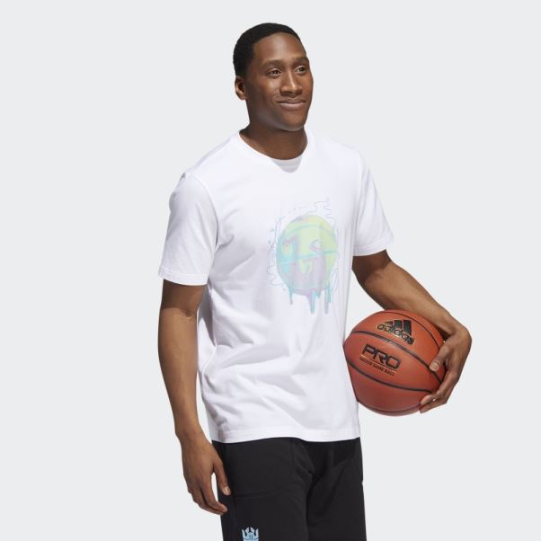 Adidas Blanc D.o.n. Numéro 4 T-shirt De Rêve
