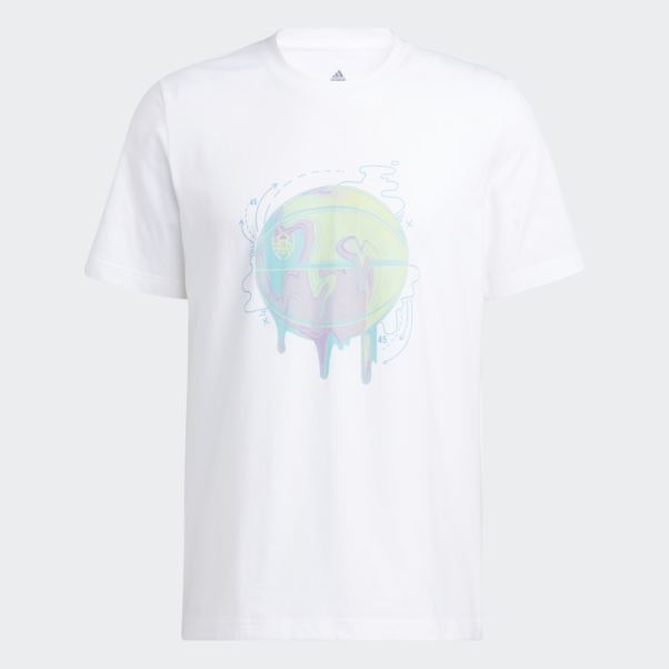Adidas Blanc D.o.n. Numéro 4 T-shirt De Rêve