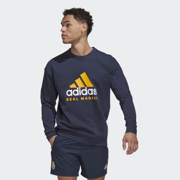 Sweat Shirt Adn Crew Real Madrid Adidas Night Navy