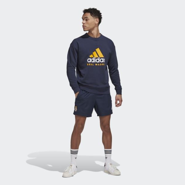 Sweat Shirt Adn Crew Real Madrid Adidas Night Navy
