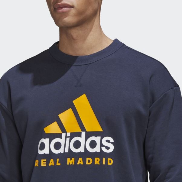 Sweat Shirt Adn Crew Real Madrid Adidas Night Navy