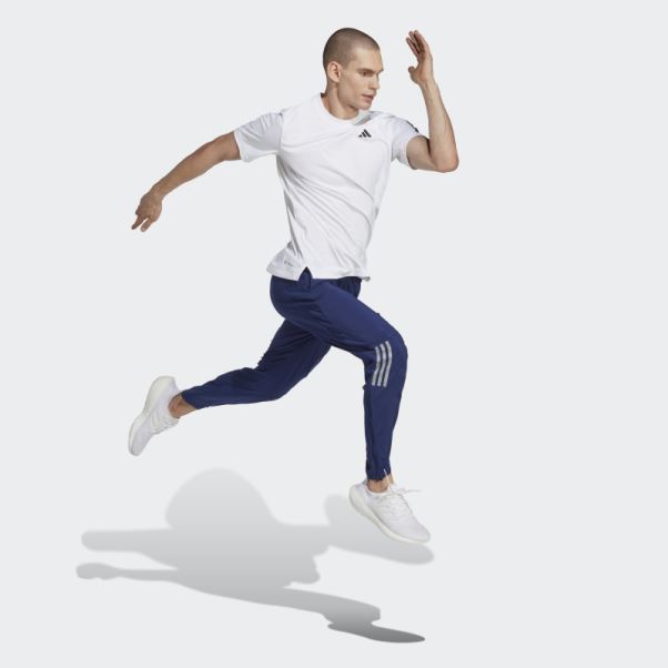 Adidas Possède Le Pantalon Tissé Astro Run Bleu Foncé