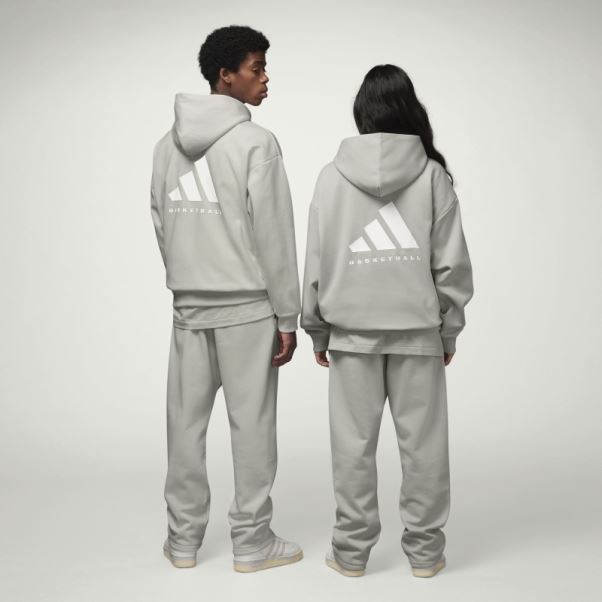 Pantalon De Survêtement Adidas Basketball Gris Métallisé