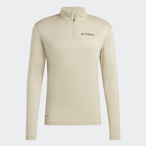 Terrex Multi Haut Demi-zip à Manches Longues Savane Adidas