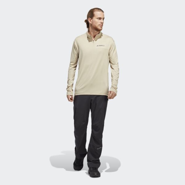 Terrex Multi Haut Demi-zip à Manches Longues Savane Adidas