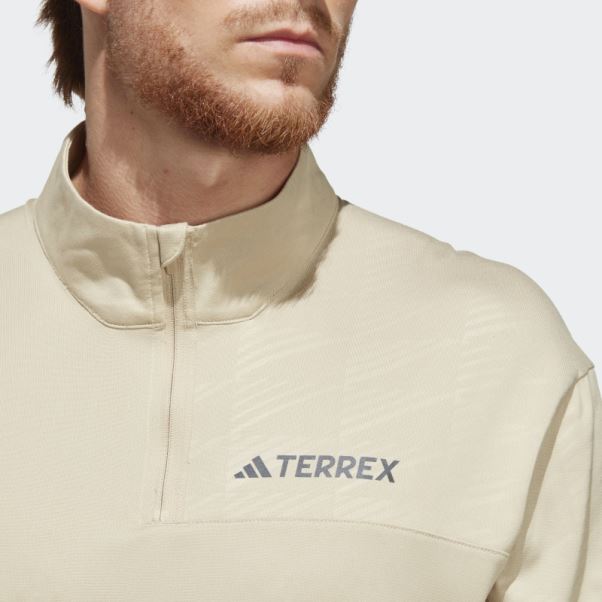 Terrex Multi Haut Demi-zip à Manches Longues Savane Adidas