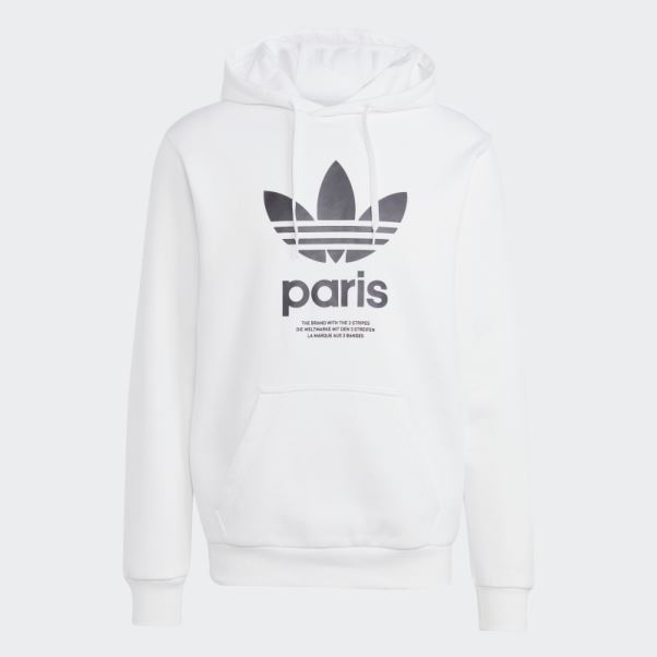 Icone Paris City Originals Sweat à Capuche Adidas Blanc