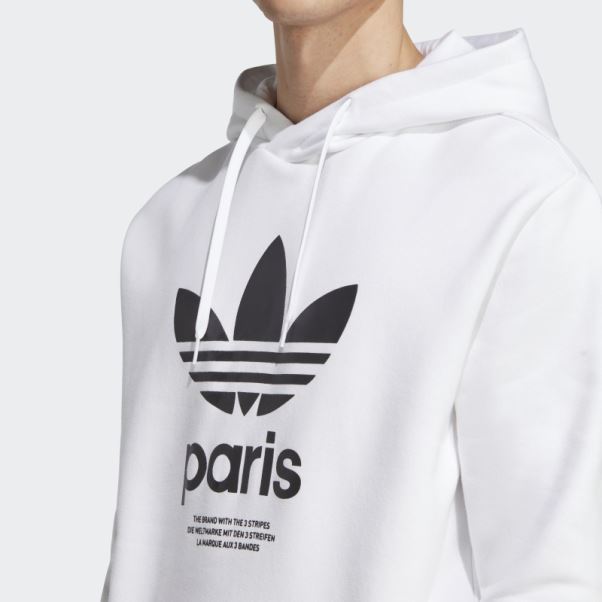 Icone Paris City Originals Sweat à Capuche Adidas Blanc
