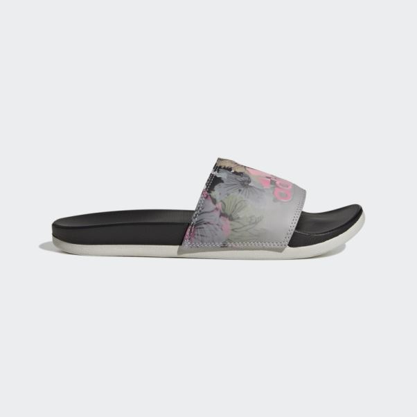 Claquettes Confort Adilette Grises Adidas