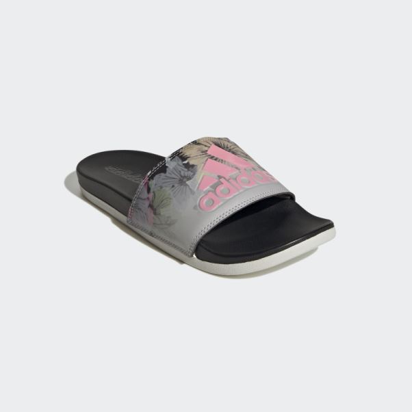 Claquettes Confort Adilette Grises Adidas