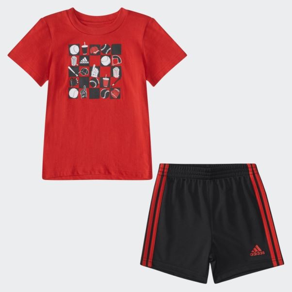 Adidas Scarlet Ib Grpx Ensemble T-shirt Et Short