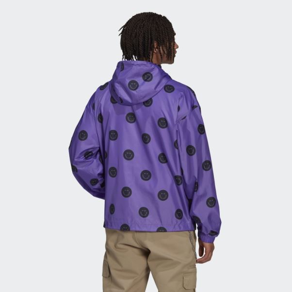 Adidas Coupe-vent Imprimé Violet Rush Allover