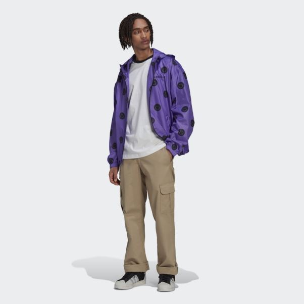 Adidas Coupe-vent Imprimé Violet Rush Allover