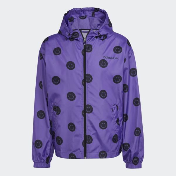 Adidas Coupe-vent Imprimé Violet Rush Allover