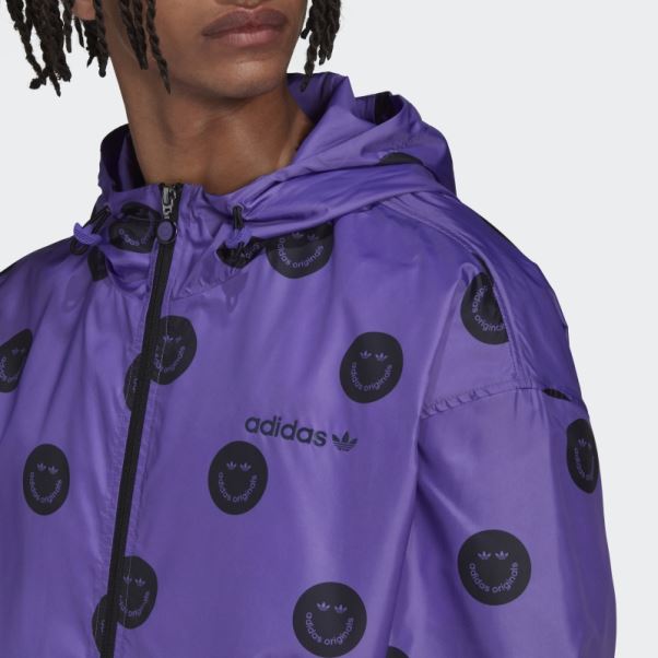 Adidas Coupe-vent Imprimé Violet Rush Allover