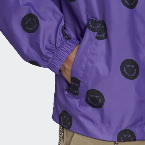 Adidas Coupe-vent Imprimé Violet Rush Allover