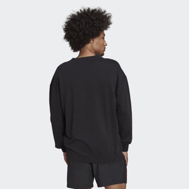 Sweat Manchester United Graphique Crew Noir Adidas