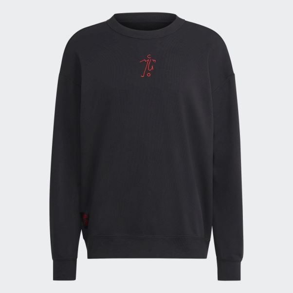 Sweat Manchester United Graphique Crew Noir Adidas