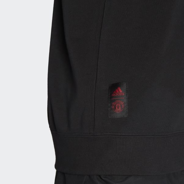 Sweat Manchester United Graphique Crew Noir Adidas