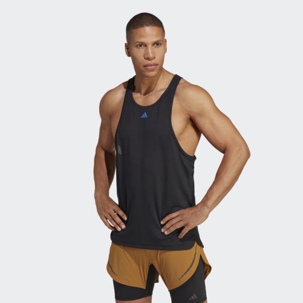 Débardeur D'entraînement Surélevé Adidas Heat.rdy Hiit Noir