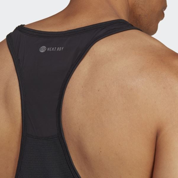 Débardeur D'entraînement Surélevé Adidas Heat.rdy Hiit Noir