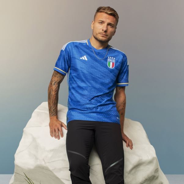 Maillot Adidas Italy 23 Home Authentique Bleu