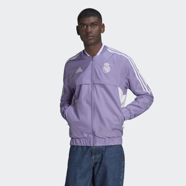 Veste Hymne Du Real Madrid Adidas Lilas