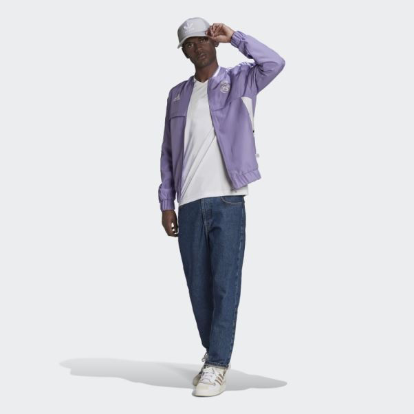 Veste Hymne Du Real Madrid Adidas Lilas