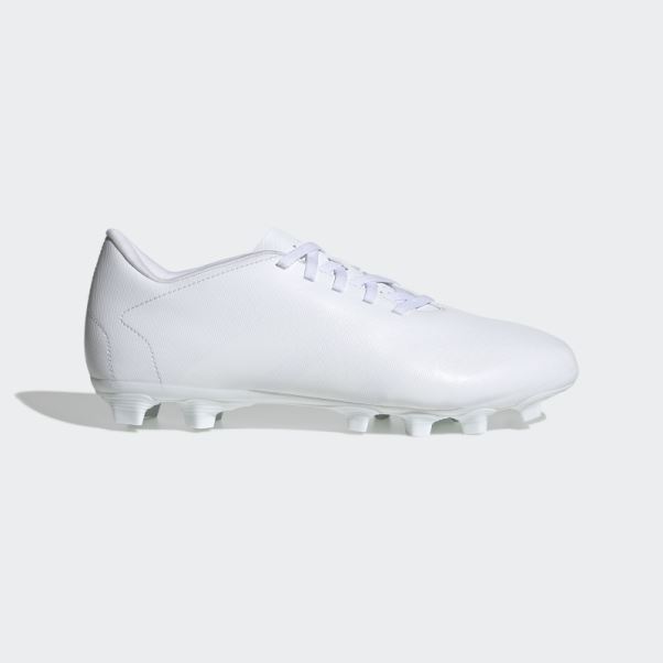 Adidas Predator Precision.4 Chaussures De Football Pour Terrain Souple Blanc