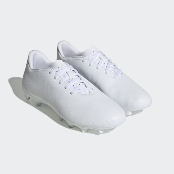 Adidas Predator Precision.4 Chaussures De Football Pour Terrain Souple Blanc