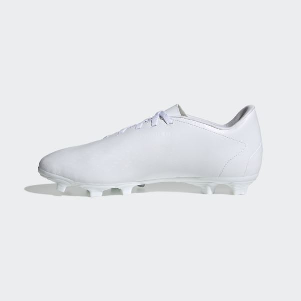 Adidas Predator Precision.4 Chaussures De Football Pour Terrain Souple Blanc