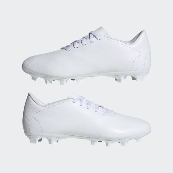 Adidas Predator Precision.4 Chaussures De Football Pour Terrain Souple Blanc