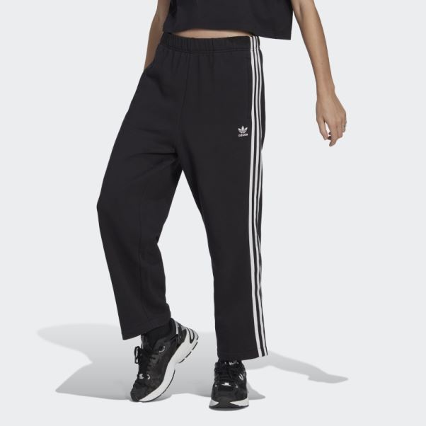 Pantalon Ourlet Ouvert Adidas Noir