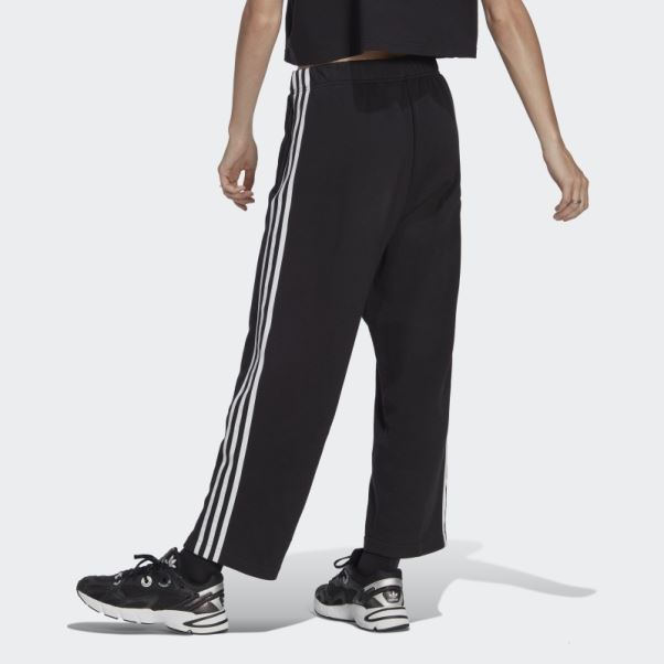 Pantalon Ourlet Ouvert Adidas Noir