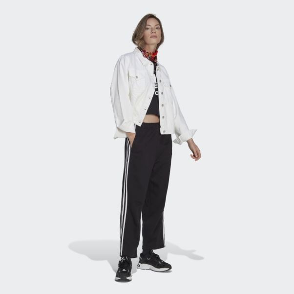Pantalon Ourlet Ouvert Adidas Noir