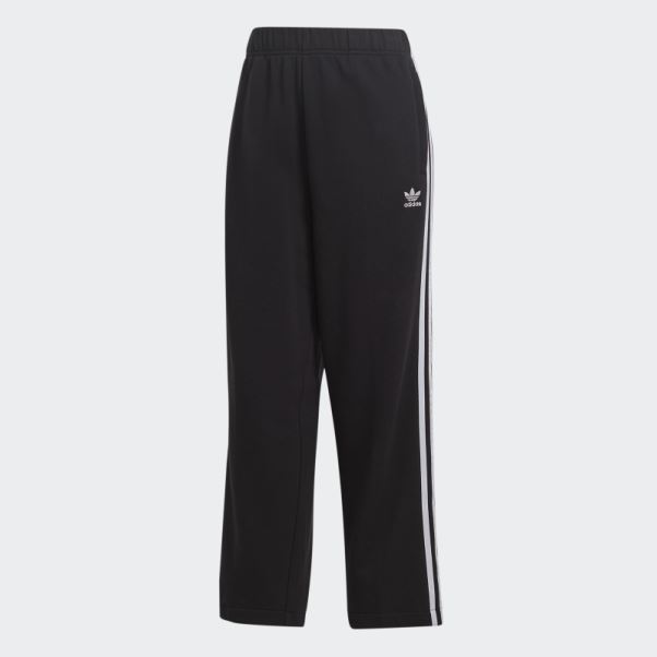 Pantalon Ourlet Ouvert Adidas Noir