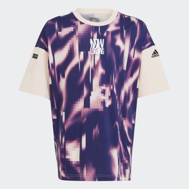 Arkd3 T-shirt Imprimé Allover Fuchsia Adidas