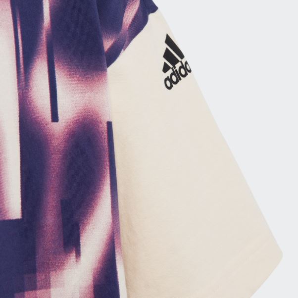 Arkd3 T-shirt Imprimé Allover Fuchsia Adidas