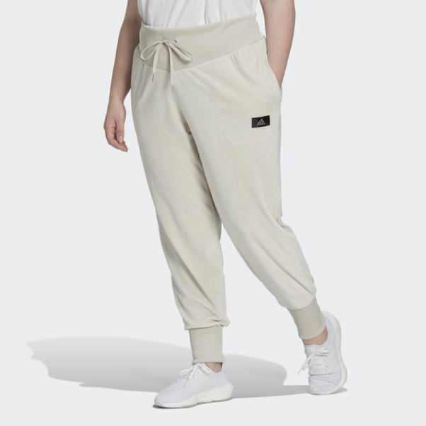 Pantalon De Jogging En Velours Confortable Adidas Holidayz En Aluminium (taille Plus)