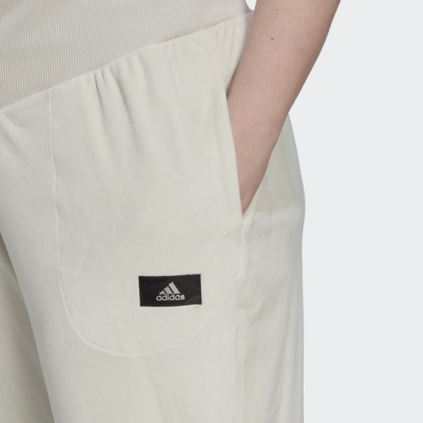 Pantalon De Jogging En Velours Confortable Adidas Holidayz En Aluminium (taille Plus)